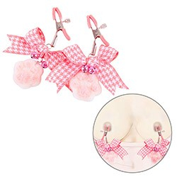 Foto do Produto Prendedor de Mamilo Ajust�vel com Sino e Pel�cia Rosa