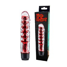Foto do Produto Vibrador Personal Multivelocidade com Capa Formato de P�nis em Silicone Jenny Vermelho