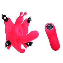 Vibrador Butterfly com Plug em Silicone e Controle sem Fio 30 Vibrações Ultra Passionate Pink
