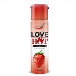 Foto do Produto �leo para Massagem Beij�vel l Love Hot - Sabor Morango 20ml