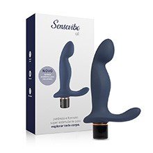 Vibrador Duplo Recarreg�vel em Silicone com 10 Vibra��es ALL Azul