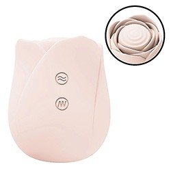 Foto do Produto Vibrador Discreto Recarregável em Silicone com 10 Vibrações Formato de Flor Rosa