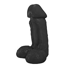 P�nis Real�stico Flex�vel com Escroto Cumaru 19 x 6cm Preto