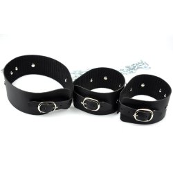 Foto do Produto Kit Bondage Coleira e Tornozeleira Ligadas por Corrente Fetiche Playgirl