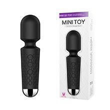 Massageador Erótico em Silicone Aveludado Recarregável com 20 Vibrações e 8 Velocidades Preto