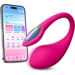 Vibrador para Casal Recarregável em Silicone Médico Controlado por APP e Bluetooth Lush 4