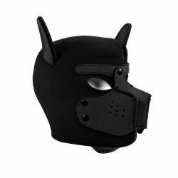 M�scara de Cachorro Fetichista em Neoprene: Estilo Puppy Play BDSM Preta