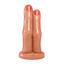 Foto do Produto Dedo Real�stico Duplo Flex�vel Eleven 14 x 3,2cm Bege