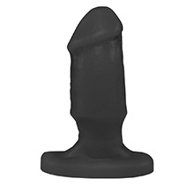 Foto do Produto Plug Anal P�nis em PVC Flex�vel At�xico 10 x 3,5cm Preto