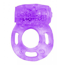 Anel Peniano Borboleta com Cápsula Vibratória Roxo