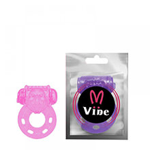 Anel Peniano com Estimulador Formato Gatinho e Cápsula Vibratória Rosa