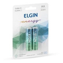 Pilha Alcalina Energy 2 AA Elgin