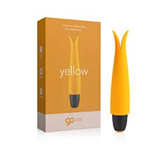 Vibrador Bullet em Silicone Recarreg�vel 10 Vibra��es com Multivelocidade Yellow Amarelo