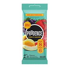 Foto do Produto Preservativo Prudence Mix de Sabores Leve 8 Pague 6 Unidades