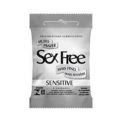 Foto do Produto Preservativo (Camisinha) SENSITIVE 52mm Mais Fino e Mais Sens�vel Liso e Opaco com 3 Unidades