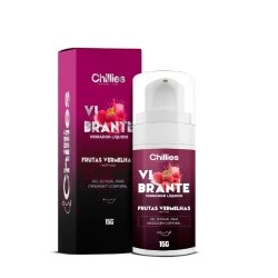 Foto do Produto Gel Vibrador Líquido Beijável Vibrante Sabor Frutas Vermelhas 15g