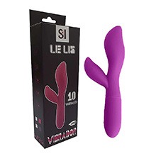 Vibrador Duplo em Silicone Recarreg�vel com 10 Vibra��es Lelis Roxo
