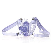 Vibrador Butterfly Mágica com Mini Pênis e Alças Ajustáveis Lilás
