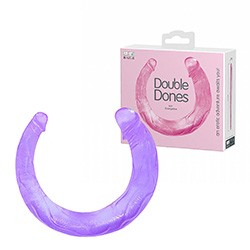 Foto do Produto P�nis Real�stico Duas Pontas em Jelly Havaiano 48 x 3,5cm Roxo