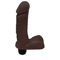 Foto do Produto Pênis com Escroto e Vibro Ares 15 x 4cm Marrom