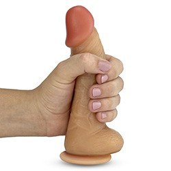 Foto do Produto P�nis Real�stico Hades com Escroto e Ventosa 16 x 4cm Bege
