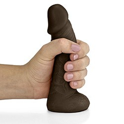 Foto do Produto P�nis de Borracha Hades com Escroto 16 x 4cm Marrom