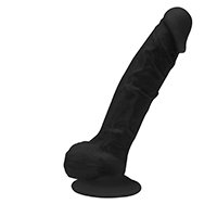 Foto do Produto P�nis de Borracha Hermes com Escroto com Ventosa 16 x 3,5cm Preto