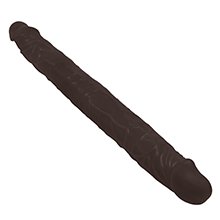 Pênis de Borracha Havaiano Ponta Dupla 34 x 4cm Marrom