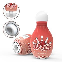 Foto do Produto Masturbador Masculino em TPR e Pl�stico com Textura Interna Happy Bowling Vermelho