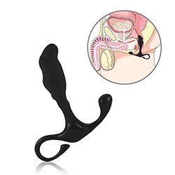 Foto do Produto Estimulador de Pr�stata em Silicone e Pl�stico R�gido (ABS) Prostate Premium Preto