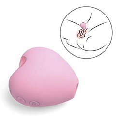 Foto do Produto Vibrador para Clit�ris Recarreg�vel em Silicone com 10 Vibra��es e 5 Ondas de Press�o Love Rosa