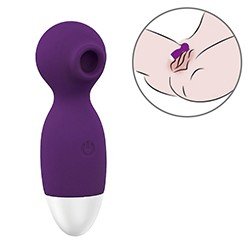 Pulsador de Clitóris Recarregável em Silicone com 7 Pulsações Sam Roxo