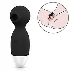 Pulsador de Clitóris Recarregável em Silicone com 7 Pulsações Sam Preto