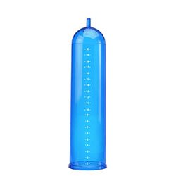 Tubo em Plástico Rígido para Bomba Peniana Manual ou Elétrica 22 x 6,5cm Azul