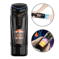 Masturbador Disfarçado em Lanterna Recarregável com 8 Movimentos de Vai-e-Vem em Silicone Joe Preto