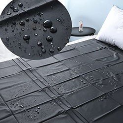 Foto do Produto Len�ol em Pl�stico para Prote��o do Colch�o Equivalente ao Tamanho Queen Preto