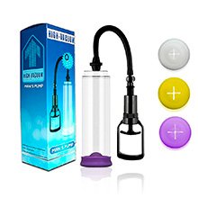 Foto do Produto Bomba Peniana Manual com Alta Pressão e Bocal em Silicone Transparente