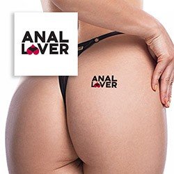 Foto do Produto Tatuagem Temporária Sensual Sexy com Texto ANAL LOVER Preta