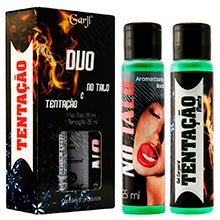 DUO Garganta Profunda No Talo 25ml + Excitante Unissex Tentação Menta 25ml