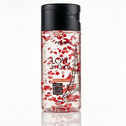 Foto do Produto Sabonete Corporal L�quido com C�psulas de Cora��o Esfoliante Love In Paris Aroma Suave Floral 140ml