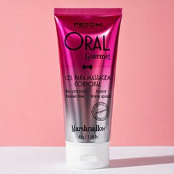 Gel para Sexo Oral Beijável Oral Gourmet Aroma e Sabor Marshmallow 45g