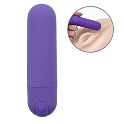 Vibrador Bullet Recarregável em Silicone (Toque Aveludado) 10 Vibrações Roxo