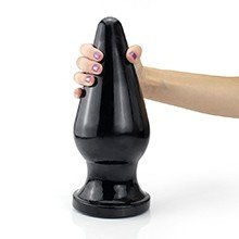 Foto do Produto Plug Anal Gigante Flexível Sputinik 27,5 x 11,5cm Preto Brilhante