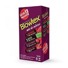 Preservativo Blowtex com Sabor e Aroma 12 Unidades - Mix de Sabores