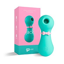 Vibrador para Clit�ris em Silicone Recarreg�vel com 8 Ondas de Press�o Jack Cyan