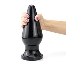 Foto do Produto Plug Anal Grande Flexível Soyus 23 x 9,5cm Preto Brilhante