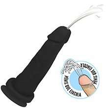 Foto do Produto P�nis que Ejacula Flex�vel Mi�rcoles com Ventosa 15 x 4,5cm Preto