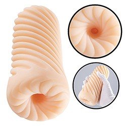 Foto do Produto Masturbador Masculino em Cyberskin Formato ESpiral Bege
