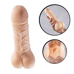 Foto do Produto Masturbador Masculino em Cyberskin Formato de Pênis com Ânus Bege