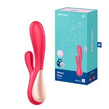 Foto do Produto Vibrador Duplo em Silicone Recarregável Multivelocidade Mono Flex Rosa